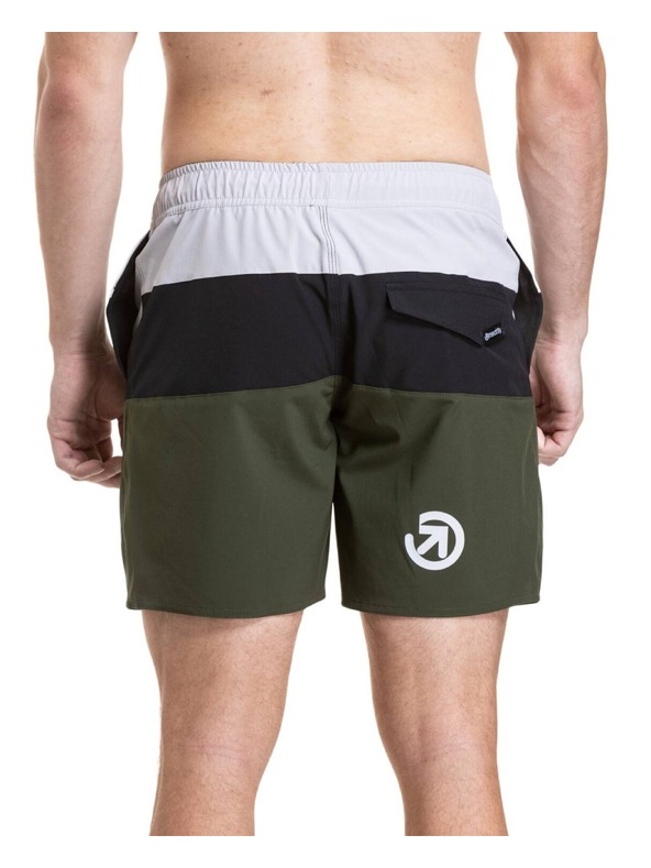 Meatfly Meatfly pánske plavky Keith Boardshorts 17" Olive / Black / Quiet Gray