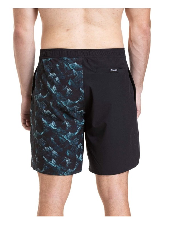 Meatfly Meatfly pánske plavky Ernie Boardshorts 19" Green Mountains / Quiet Gray