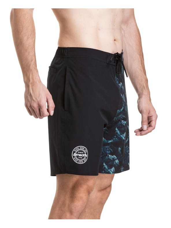 Meatfly Meatfly pánske plavky Ernie Boardshorts 19" Green Mountains / Quiet Gray