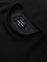 Ombre Clothing Pánska mikina so striebornou a čiernou aplikáciou pantera na hrudi s okrúhlym výstrihom - čierna V1 OM-SSNZ-0273 Ombre Clothing