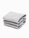 Ombre Clothing Pánske ponožky 3-pack - šedá melanž V3 OM-SOSS-0102 Ombre Clothing