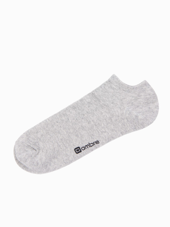 Ombre Clothing Pánske ponožky 3-pack - šedá melanž V3 OM-SOSS-0102 Ombre Clothing