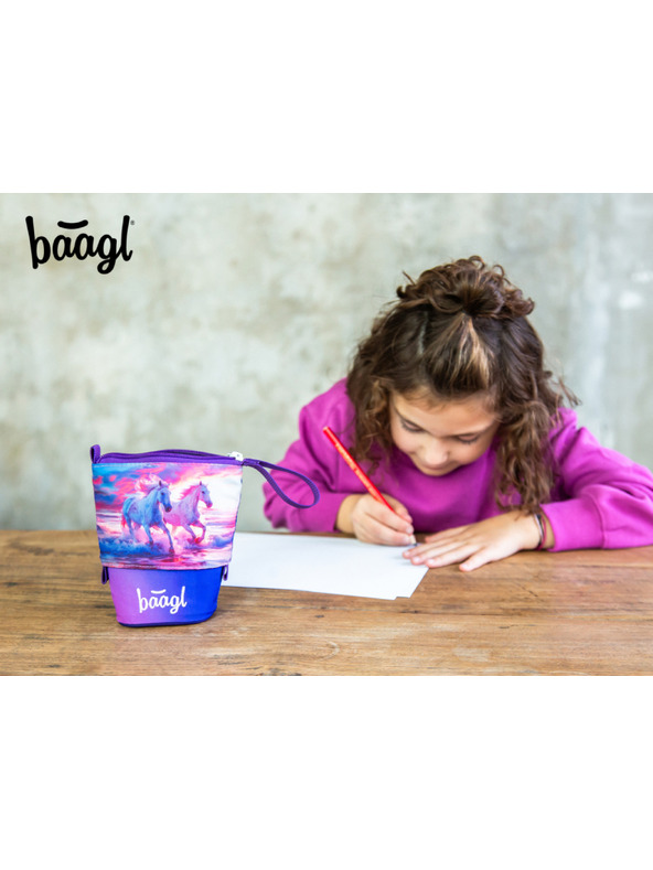 BAAGL  BAAGL Školský peračník Pastelkovník Kone Srdce GRS