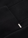 Ombre Clothing Pánska štruktúrovaná bunda s vysokým límcom a kapucňou - čierna V2 M167 Ombre Clothing