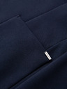 Ombre Clothing Pánska štruktúrovaná bunda s kapucňou a vysokým límcom - tmavě modrá V3 M167 Ombre Clothing