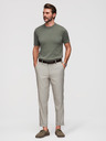 Ombre Clothing Pánske chino nohavice REGULAR FIT s elastickým pásom - sivé a béžové V1 P1525 Ombre Clothing