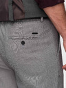 Ombre Clothing Pánske chino nohavice REGULAR FIT s elastickým pásom - sivé V2 P1525 Ombre Clothing