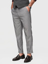 Ombre Clothing Pánske chino nohavice REGULAR FIT s elastickým pásom - sivé V2 P1525 Ombre Clothing