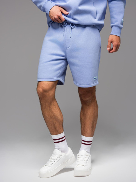 Ombre Clothing Unisex teplákové šortky so žebrovaným pásom - levanduľová V9 OU-SRBC-0101 Ombre Clothing