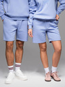 Ombre Clothing Unisex teplákové šortky so žebrovaným pásom - levanduľová V9 OU-SRBC-0101 Ombre Clothing