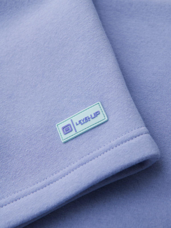 Ombre Clothing Unisex teplákové šortky so žebrovaným pásom - levanduľová V9 OU-SRBC-0101 Ombre Clothing