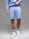 Ombre Clothing Unisex teplákové šortky so žebrovaným pásom - levanduľová V9 OU-SRBC-0101 Ombre Clothing