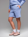 Ombre Clothing Unisex teplákové šortky so žebrovaným pásom - levanduľová V9 OU-SRBC-0101 Ombre Clothing