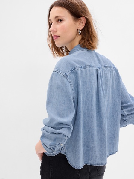 GAP Džínsová košeľa crop GAP