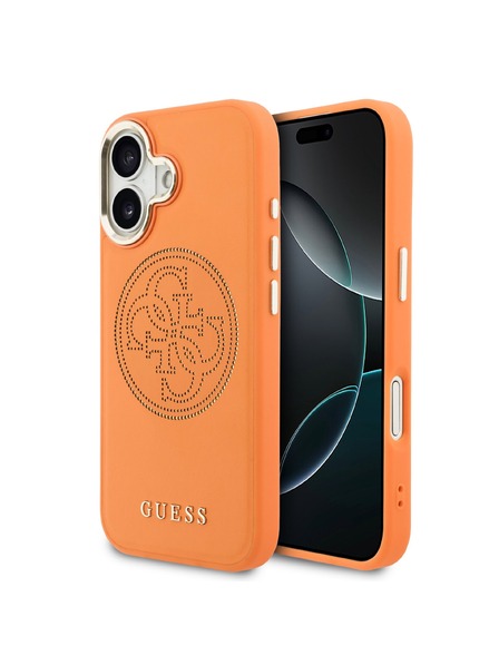 Guess Guess PU Perforated 4G Logo MagSafe Zadný Kryt pre iPhone 17 Orange