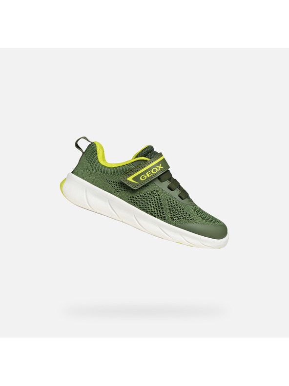 Geox Zelené chlapčenské barefoot tenisky Geox Foot-Run