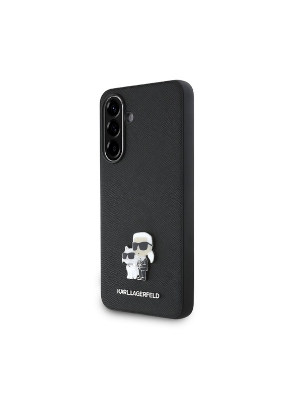 Karl Lagerfeld Karl Lagerfeld PU Saffiano Metal Karl and Choupette Zadný Kryt pre Samsung Galaxy A56 Black