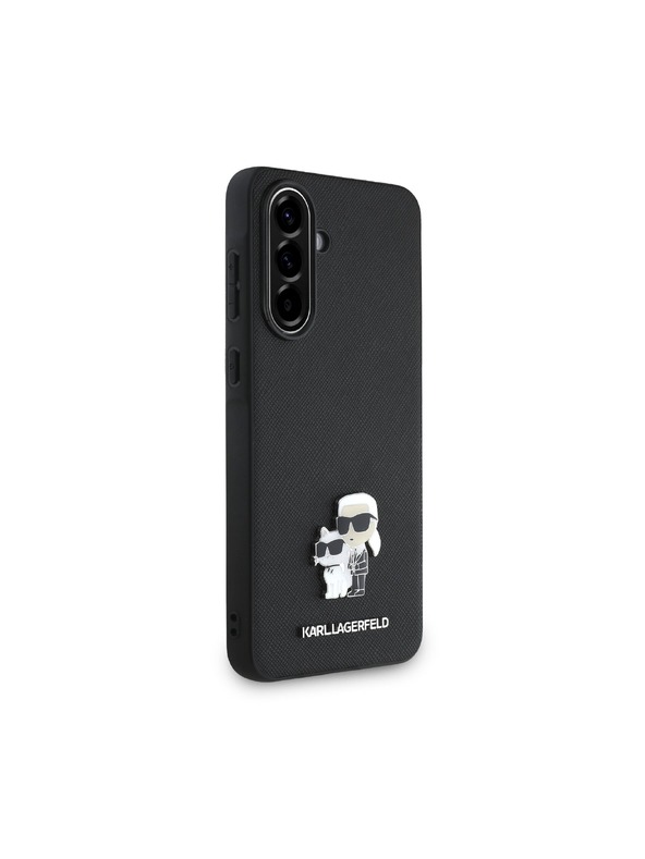 Karl Lagerfeld Karl Lagerfeld PU Saffiano Metal Karl and Choupette Zadný Kryt pre Samsung Galaxy A56 Black