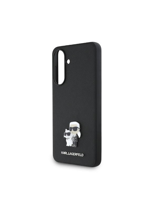 Karl Lagerfeld Karl Lagerfeld PU Saffiano Metal Karl and Choupette Zadný Kryt pre Samsung Galaxy A56 Black