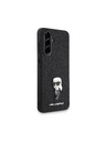 Karl Lagerfeld Karl Lagerfeld Fixed Glitter Metal Ikonik Zadný Kryt pre Samsung Galaxy A56 Black