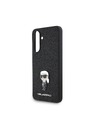 Karl Lagerfeld Karl Lagerfeld Fixed Glitter Metal Ikonik Zadný Kryt pre Samsung Galaxy A56 Black
