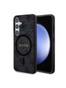 Guess Guess PU Leather 4G Colored Ring MagSafe Zadný Kryt pre Samsung Galaxy S24 Black