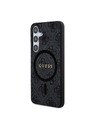 Guess Guess PU Leather 4G Colored Ring MagSafe Zadný Kryt pre Samsung Galaxy S24 Black