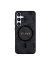 Guess Guess PU Leather 4G Colored Ring MagSafe Zadný Kryt pre Samsung Galaxy S24 Black