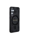 Guess Guess PU Leather 4G Colored Ring MagSafe Zadný Kryt pre Samsung Galaxy S24 Black