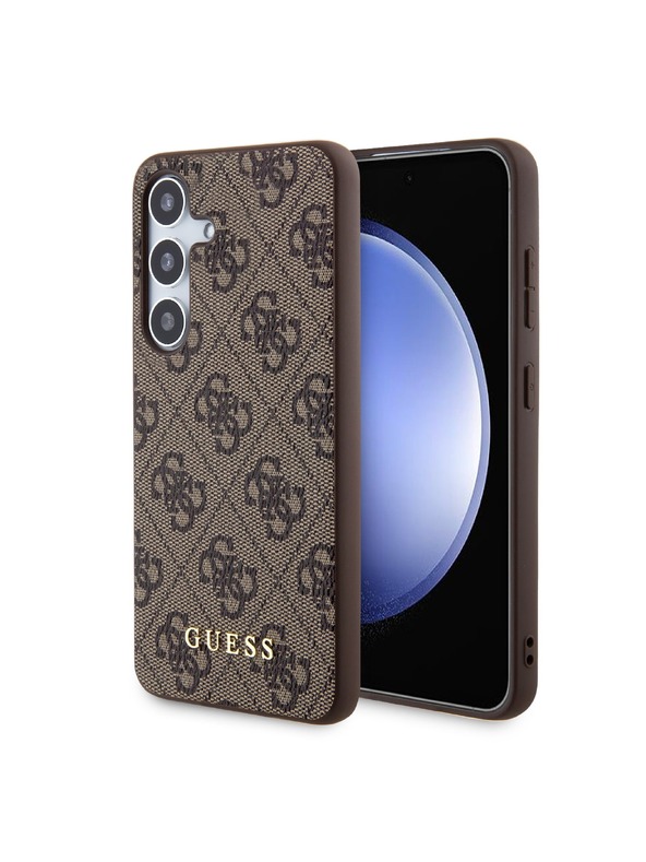 Guess Guess 4G Zadný Kryt pre Samsung Galaxy S24 Brown