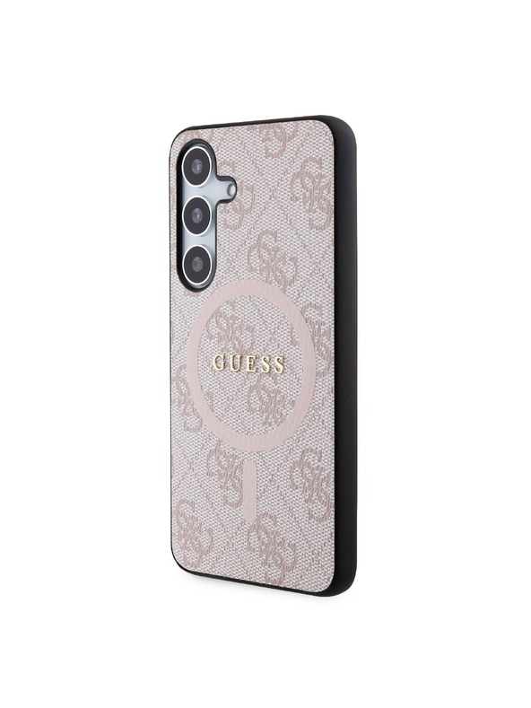 Guess Guess PU Leather 4G Colored Ring MagSafe Zadný Kryt pre Samsung Galaxy S24 Pink