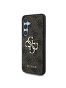 Guess Guess PU 4G kovové logo zadný kryt pre Samsung Galaxy S25+ hnedý
