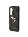 Guess Guess PU 4G kovové logo zadný kryt pre Samsung Galaxy S25+ hnedý