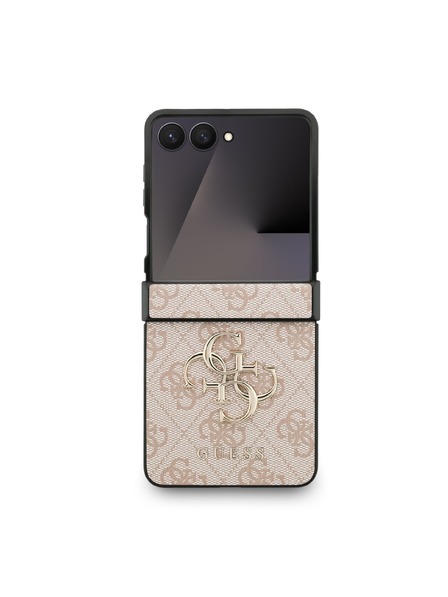 Guess Guess PU 4G Metal Logo Zadný Kryt pre Samsung Galaxy Z Flip 7 Pink