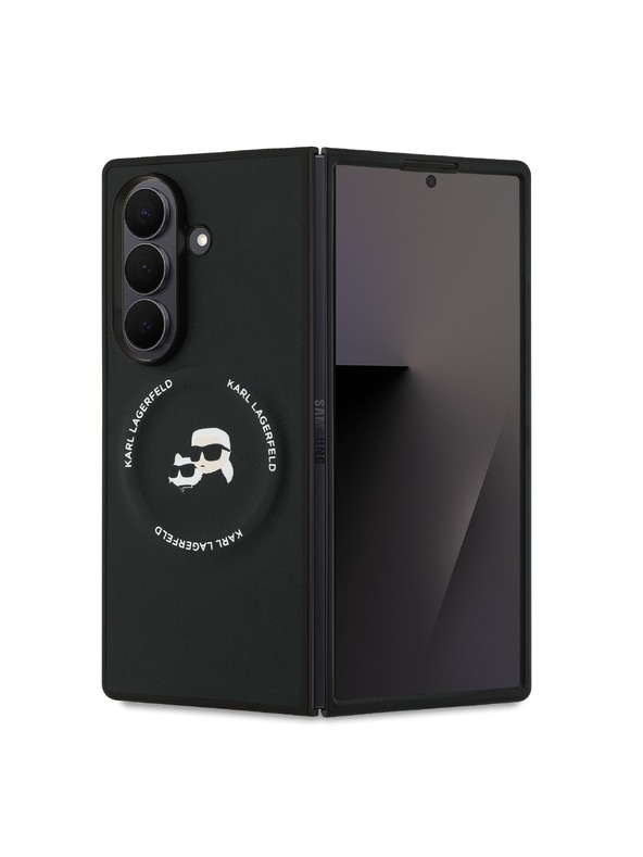 Karl Lagerfeld Karl Lagerfeld PU Karl and Choupette Heads Magnetic Zadný Kryt pre Samsung Galaxy Z Fold 7 Black