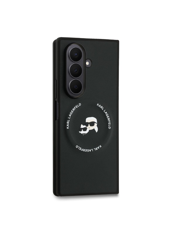 Karl Lagerfeld Karl Lagerfeld PU Karl and Choupette Heads Magnetic Zadný Kryt pre Samsung Galaxy Z Fold 7 Black