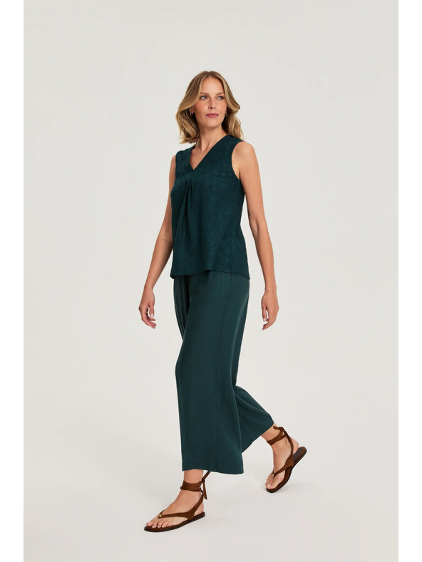 Moodo Culottes nohavice zelené Moodo