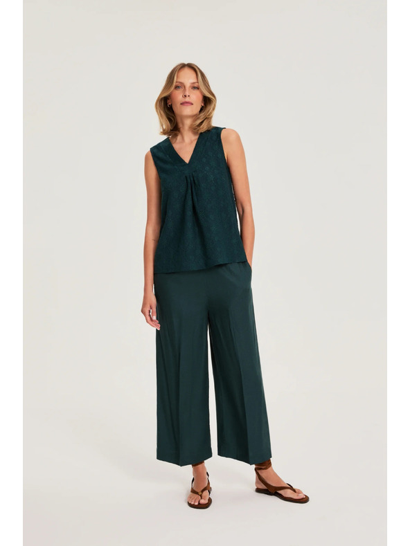 Moodo Culottes nohavice zelené Moodo