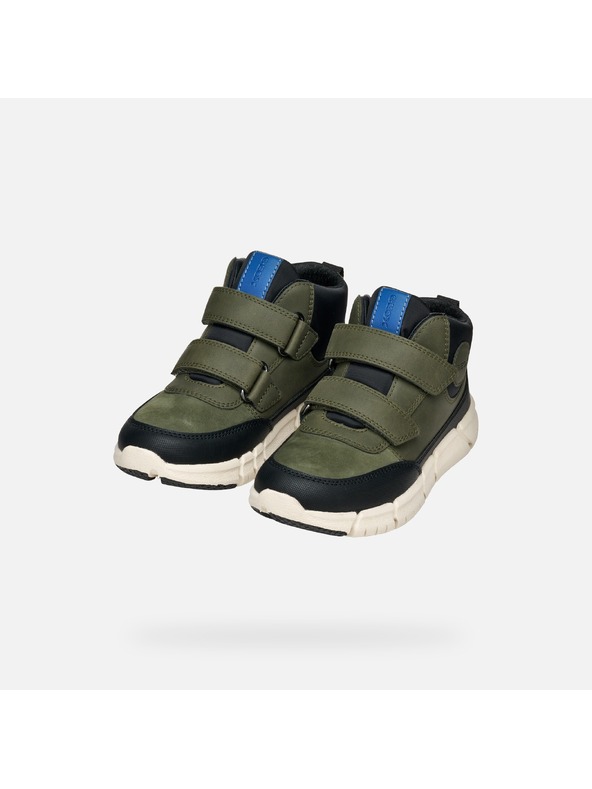 Geox Khaki chlapčenská členková obuv Geox Flexyper