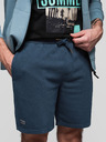 Ombre Clothing Sada dvoch pánskych teplákových šortiek voľného strihu - tmavo modrá/tyrkysová V1 Z126 Ombre Clothing