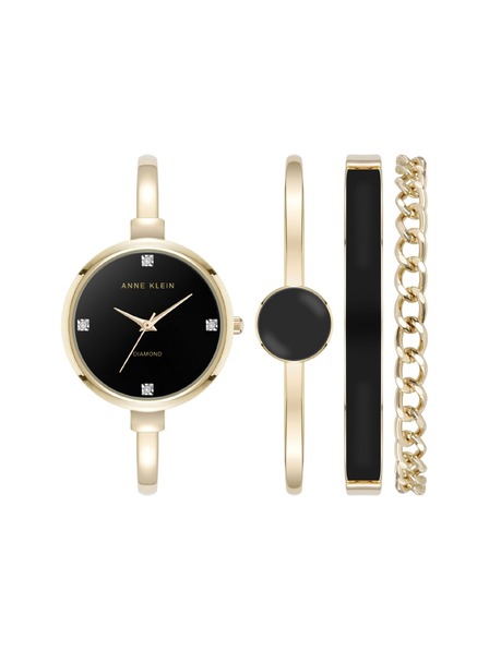 Anne Klein Dámska darčeková sada hodiek a náramkov Anne Klein AK/5142BKST