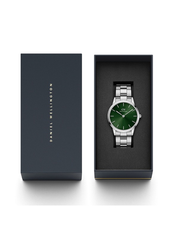Daniel Wellington Strieborné pánske hodinky Daniel Wellington Iconic Emerald
