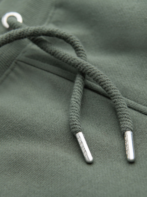 Ombre Clothing Sada dvoch pánskych teplákových šoriek s pruhmi - krémová/olivová V2 Z128 Ombre Clothing