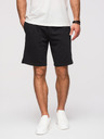 Ombre Clothing Sada dvoch pánskych teplákových šoriek z froté úpletu regular fit - čierna/svetlo zelená V1 Z125 Ombre Clothing