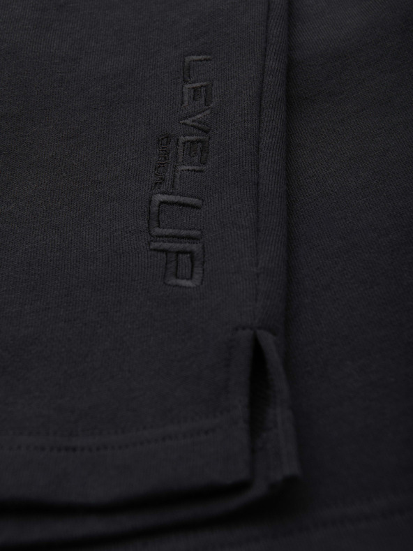 Ombre Clothing Sada dvoch pánskych teplákových šoriek z froté úpletu regular fit - čierna/svetlo zelená V1 Z125 Ombre Clothing