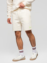 Ombre Clothing Sada dvoch UNISEX kraťasov s elastickým pásom - krémová/svetlo fialová V1 Z129 Ombre Clothing