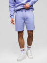 Ombre Clothing Sada dvoch UNISEX kraťasov s elastickým pásom - krémová/svetlo fialová V1 Z129 Ombre Clothing
