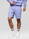 Ombre Clothing Sada dvoch UNISEX kraťasov s elastickým pásom - krémová/svetlo fialová V1 Z129 Ombre Clothing