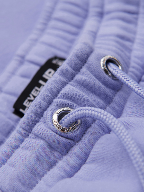 Ombre Clothing Sada dvoch UNISEX kraťasov s elastickým pásom - krémová/svetlo fialová V1 Z129 Ombre Clothing