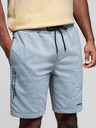 Ombre Clothing Sada dvoch pánskych teplákových šoriek s potlačou - svetlo modrá/sivá V2 Z127 Ombre Clothing
